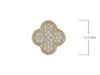 Пусеты из желтого золота с бриллиантами э0301пс03220308