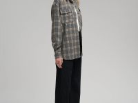 Рубашка прямого кроя в клетку