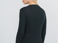 Лонгслив с шерстью, Черный