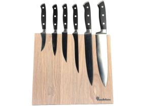Подставка настольная магнитная для 6 ножей Woodinhome KS002XSOW, дуб беленый