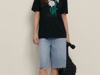 Футболка свободного силуэта с принтом