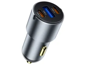 Автомобильное зарядное устройство WIWU Nano Pro 60W USB/Type-Cх2 (Wi-CC032) (серый)
