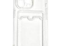 Чехол-накладка Card Case для iPhone 13 Pro силикон c держателем для карт (прозрачный)