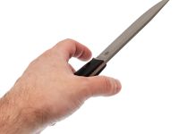 Туристический нож Град Горький Универсал, сталь AUS-10Co, рукоять черная микарта