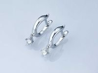 Серьги из белого золота с бриллиантами э0901сг05220203