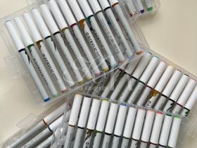 Набор маркеров акриловые Languo, 60 цветов, пластиковый бокс