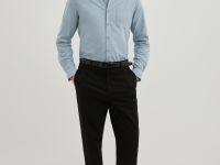 Рубашка из хлопка полуприлегающего силуэта