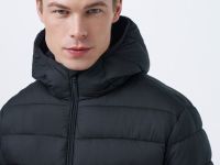 Базовая ультралёгкая куртка с капюшоном, Черный