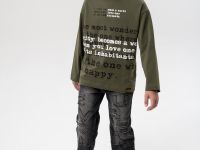 Фуфайка трикотажная для мальчиков (футболка с длинными рукавами)