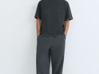 Базовая футболка с эффектом стирки, Серый