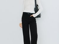 Джемпер с воротником на пуговицах, Белый