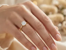 Классическое кольцо из желтого золота э0312кц12231175