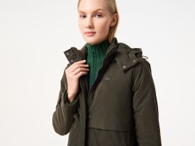 Женская парка Lacoste свободного кроя с капюшоном