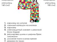 Комплект текстильный с полиуретановым покрытием для девочек: куртка, брюки