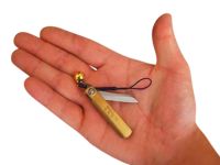 Складной нож Nagao Higonokami Mame Miniature, 40мм, сталь SK-5, рукоять латунь