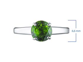 Кольцо из серебра с хромдиопсидом э0605кц01178400