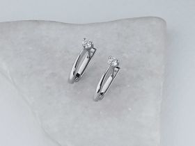 Серьги из белого золота с бриллиантами э0901сг08200107