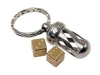 Брелок-капсула с игральными кубиками Acorn Dice Brass, Lion Steel, Нержавеющая сталь AISI 440, медь, L/DD OT