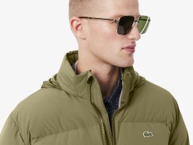 Водоотталкивающая пуховая куртка Lacoste с капюшоном