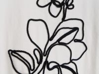 Футболка с цветочным декором, Белый