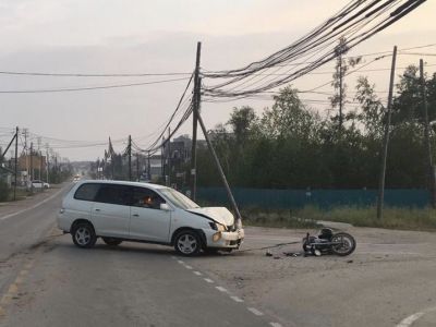 В Нижнем Бестяхе в ДТП пострадал мотоциклист