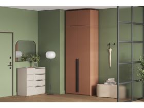Распашной шкаф Кимбол 2.1-100x280 Терракотовый