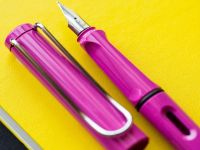 Ручка перьевая LAMY 013 safari, F Розовый