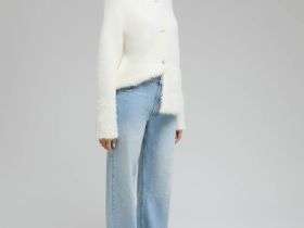 Джинсы wide leg fit женские