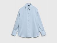 Блузка из сатина, Голубой