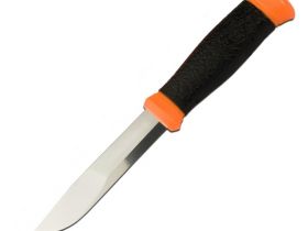 Нож с фиксированным лезвием Morakniv Outdoor 2000 Orange, сталь Sandvik 12C27, рукоять резина/пластик