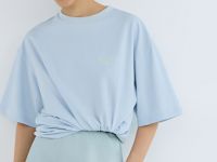 Футболка оверсайз с вышивкой, Голубой