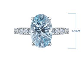 Кольцо из белого золота с и топазом э4709кц11240375_white