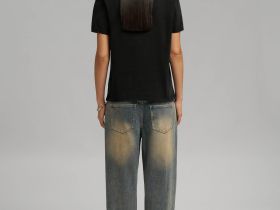 Футболка прямого кроя с эффектом варки