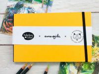 Скетчбук для графики и цветных карандашей Maxgoodz "Sketch" 21?13 см, Жёлтый