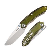 Складной нож Remette Wild Species, сталь 14C28N, рукоять G10, зеленый
