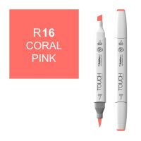 Маркер спиртовой BRUSH Touch Twin цв. R16 розовый коралл