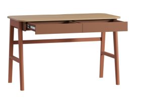 Письменный стол Бревор-2 120x60 Дуб Барбера/Терракотовый