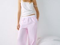 Пижамная майка из ажурного трикотажа, Белый