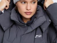 Пуховик с воротником-стойкой из коллаборации с maneken