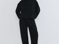 Флисовое худи, Черный