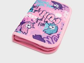 Пенал текстильный с наполнением для девочек