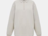 Толстовка из хлопка с отложным воротником