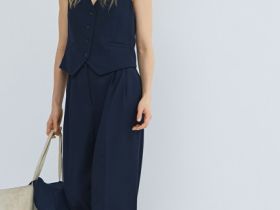 Широкие брюки, Синий