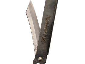 Нож складной Higonokami Nagao Kanekoma, 100мм, сталь SK-5 3 слоя, рукоять сталь черная