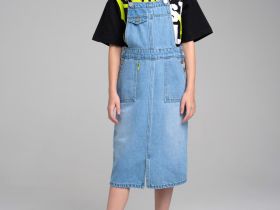 Сарафан текстильный джинсовый для девочек