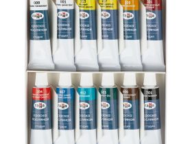 Набор масла Гамма "Студия" 12 цветов, туба 18 мл, картон. упаковка