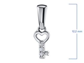 Подвеска из серебра с бриллиантами э0601пд04202790