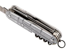 Нож перочинный Victorinox Huntsman, сталь X55CrMo14, рукоять Cellidor®, серый, 15 функций, 91мм