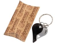 Нож-брелок складной сердце LionSteel LB CO - LionBeat Horn, сталь 440, рукоять черный рог