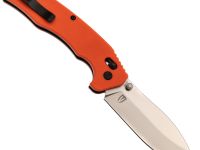 Складной нож Obertech ns-01 thumb stud satin, сталь VG-10, рукоять G10, оранжевый